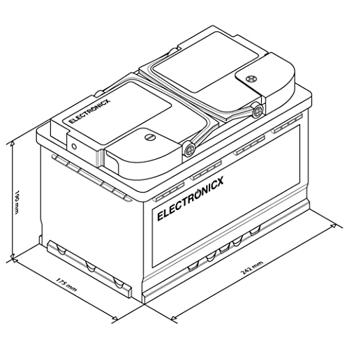 AGM-Batterie Wohnmobil Electronicx Solarbatterie 12v 80Ah AGM