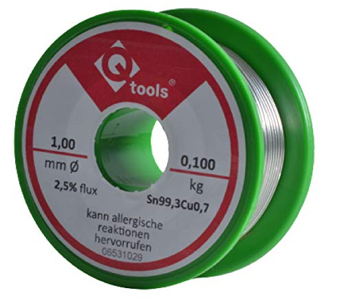 Lötzinn Q Tools Tools 100g mit Flussmittel, 1mm, solder