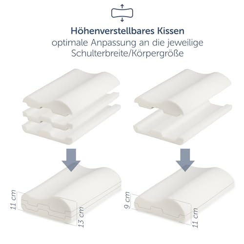 Nackenstützkissen Blumtal orthopädisch, aus Memory Foam