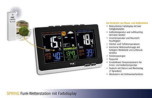 Wetterstation TFA Dostmann Spring , für Innen und Außen, Funk