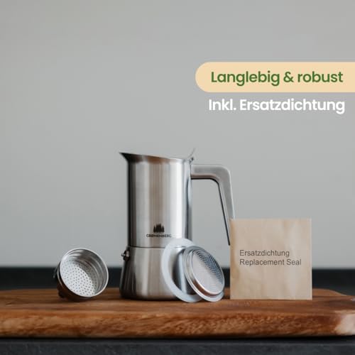 Espressokocher Groenenberg Induktion geeignet, Edelstahl