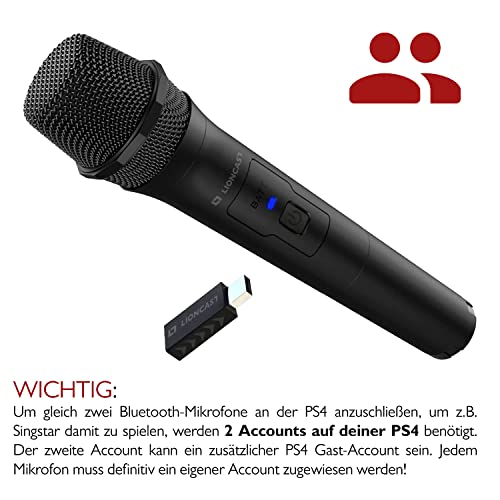 Karaoke-Mikrofon Lioncast Wireless Mikrofon 2er Set, Playstation