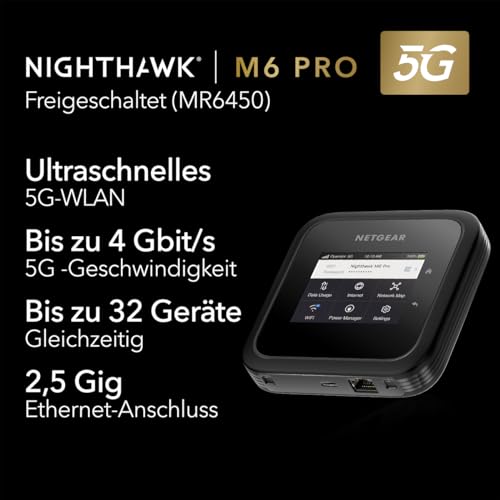 5G-Router Netgear Nighthawk M6 Pro (MR6450) | 5G Router Sim-Karte