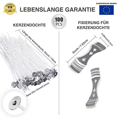 Kerzendocht CZ Store, 100er-Pack, 15 cm Bio-Baumwolle