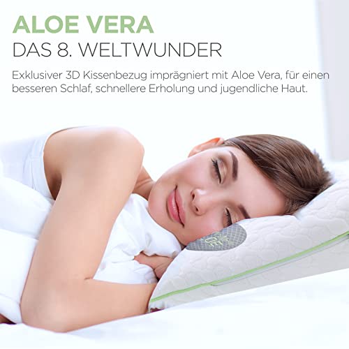 Kopfkissen für Wasserbett Vitapur Kopfkissen 40 x 80 Aloe Vera