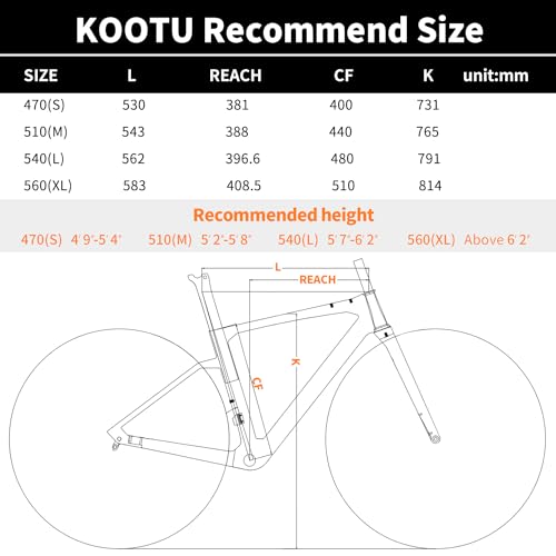 Carbon-Rennrad KOOTU Carbon Gravel Bike, BERSERKER4.0 700C Gravel