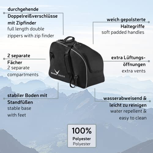 Skischuhtasche mit Helmfach Black Crevice Skischuhe, Helmtasche