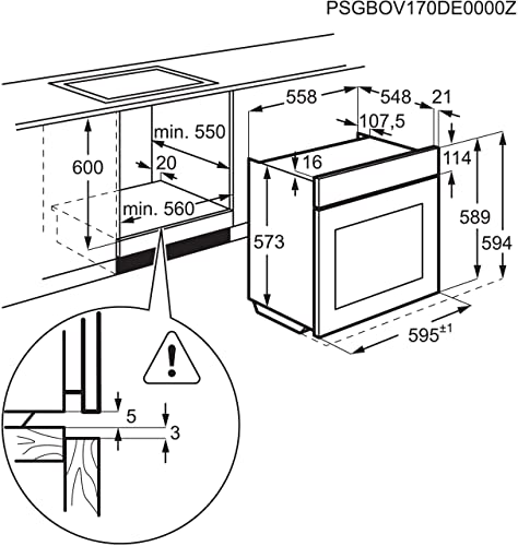 Pyrolyse-Backofen AEG BPS33102ZM Einbau-Backofen / Pyrolyse