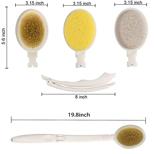Rückenschrubber LFJ Badebürste 3 in 1 Duschbürste