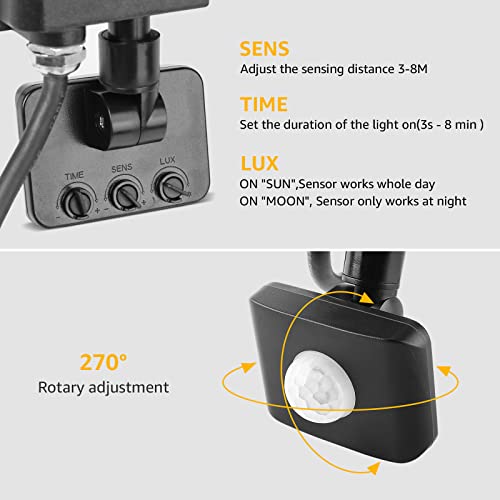 LED-Strahler mit Bewegungsmelder Lepro 10W LED Strahler