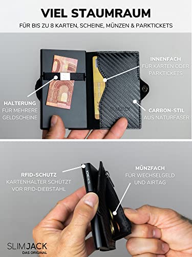 Mini-Geldbörse SlimJack ® Wallet mit Münzfach, Jackster Wallet