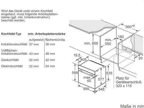 Pyrolyse-Backofen Bosch HBG675BW1 Serie 8 Einbau-Backofen