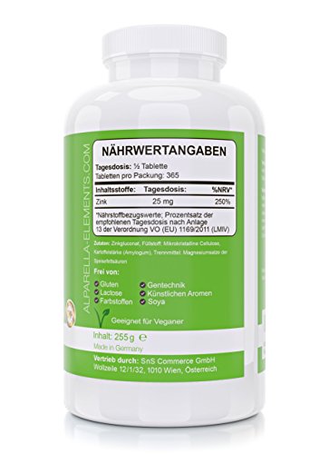 Zinktabletten ALPARELLA ELEMENTS Zink Tabletten Hochdosiert