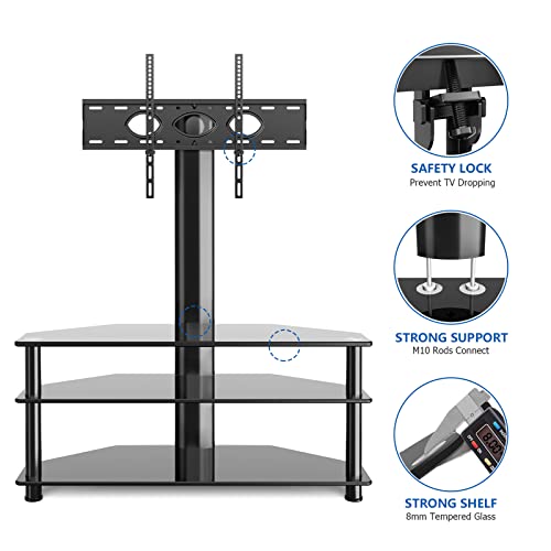 TV-Ständer Rfiver TV Rack Glas Fernsehtisch TV Ständer