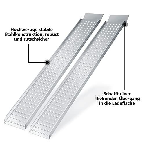 Auffahrrampe Randaco 2Pcs Faltbare Verladerampe 400 kg