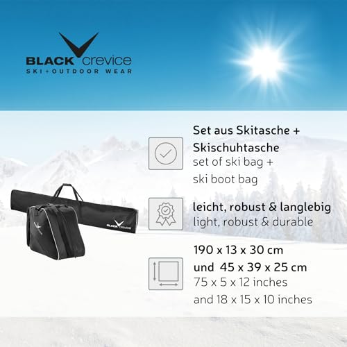 Skitasche Black Crevice, Kombi-Set aus Skisack & Skischuhtasche