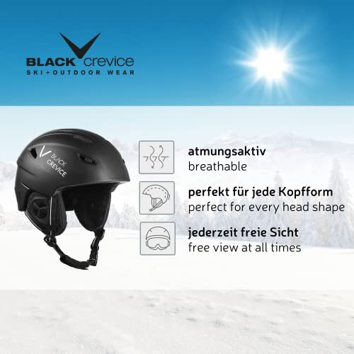 Snowboardhelm Black Crevice Erwachsene Skihelm Streif, matt