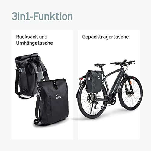 Fahrradtaschen Borgen 3in1 Fahrradtasche für Gepäckträger