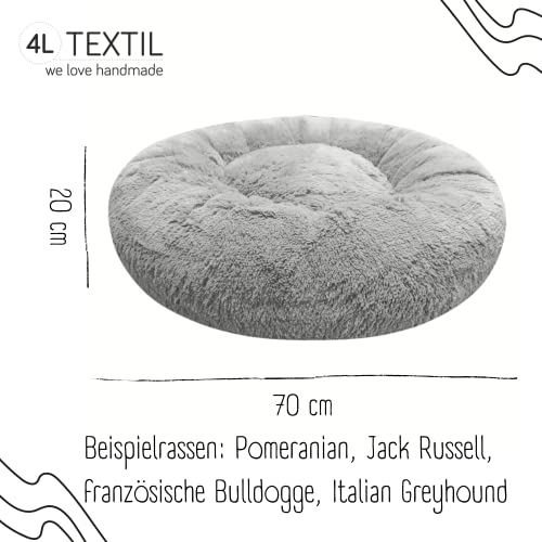 Katzenbett 4L Textil Fuzzy flauschig Donut Hundebett kleine Hunde