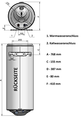 Warmwasserspeicher 80 Liter eldom Warmwasserspeicher