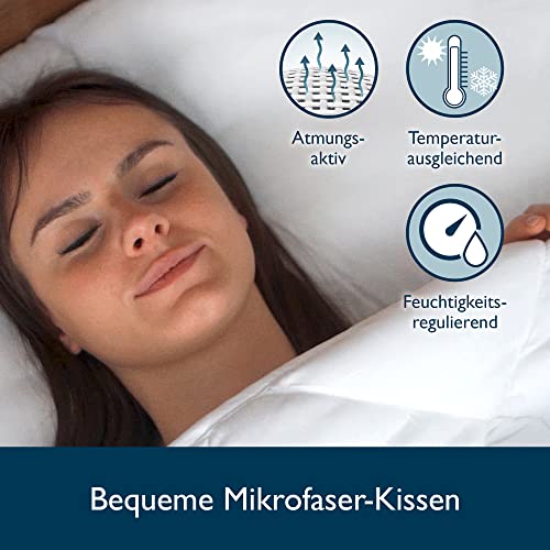 Allergiker-Kopfkissen Beautissu Kopfkissen 40×80 cm Mikrofaser