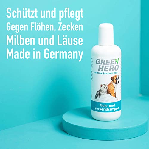 Flohshampoo-Hund Green Hero Floh- und Zeckenshampoo