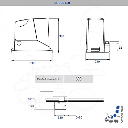 Schiebetorantrieb NICE ROBUS 600 (Set XL)