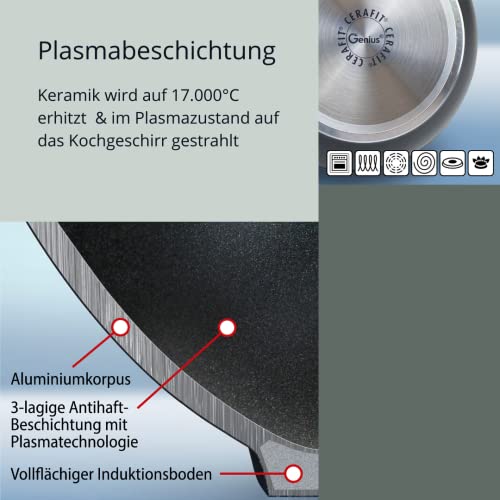 Bratpfanne mit abnehmbarem Griff Genius Cerafit Plasma