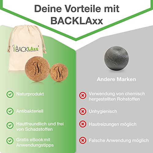 Massageball BACKLAxx ® Faszienball, Set 5 cm und 7 cm