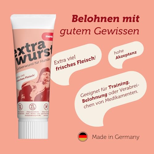 Hundeleberwurst MERA Extrawurst getreidefreie, 75g Tube