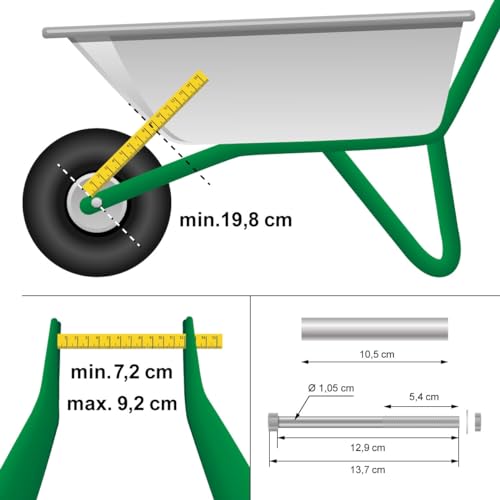 Schubkarrenrad Vollgummi ECD Germany Schubkarrenrad