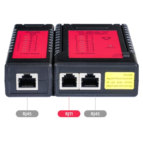 Netzwerktester Incutex Netzwerk Kabeltester RJ45 RJ11 Patchkabel