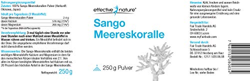Calcium-Pulver effective nature Sango Meereskoralle Pulver, 250 g