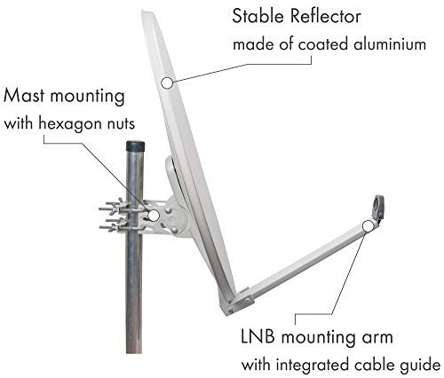 Satellitenschüssel (80 cm) SCHWAIGER 210 Satellitenschüssel