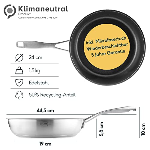 Beschichtete Pfannen SILBERTHAL Bratpfanne Induktion 24 cm