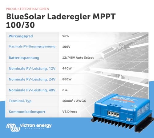 Solarladeregler Victron Energy BlueSolar MPPT Laderegler, Solar