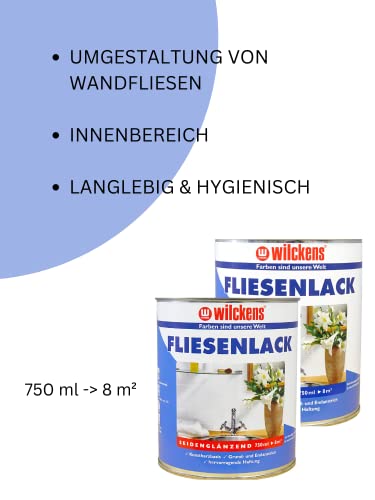 Fliesenlack Wilckens glänzend, 750 ml, Weiß