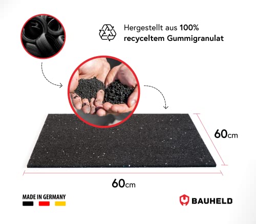 Antivibrationsmatte BAUHELD ® Waschmaschine 60x60x0,6cm