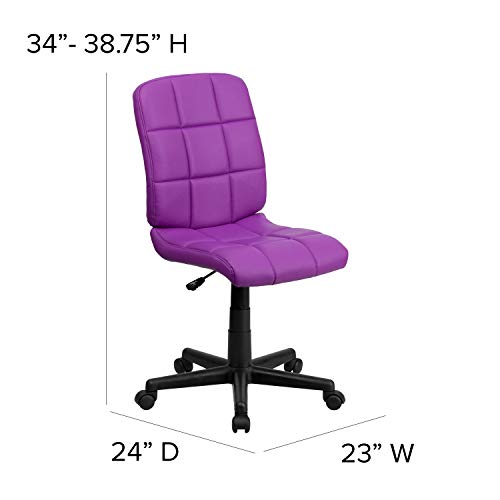 Drehstuhl Flash Furniture Mid-Back Quilted Vinyl Swivel Task Chair