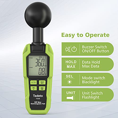 EMF-Messgerät Tadeto EMF Messgerät EMF Meter mit 3 Chips