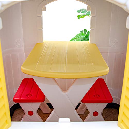 Spielhaus LittleTom Ab 1 Jahr: Gartenhaus Kinder mit Tisch