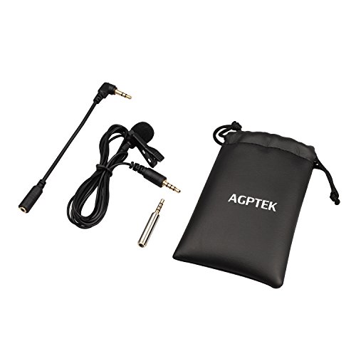 Ansteckmikrofon AGPTEK Lavalier Mikrofon für Handy und PC
