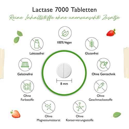 Laktase-Tabletten Vit4ever Laktase 7.000, 180 Tabletten