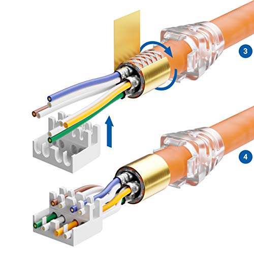 RJ45-Stecker deleyCON 1x CAT 6a Netzwerkstecker RJ45 mit LSA