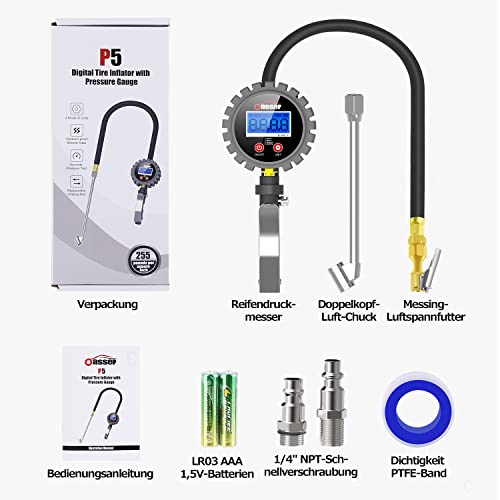 Reifenfüllmessgerät Oasser Digitaler Reifendruckmesser