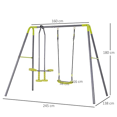 Doppelschaukel HOMCOM Kinderschaukel Gartenschaukel