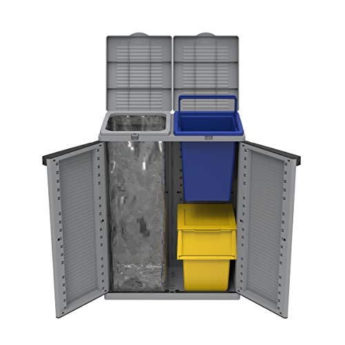 Mülltonnenbox Terry, Kunststoff, Ecocab 2, Schrank