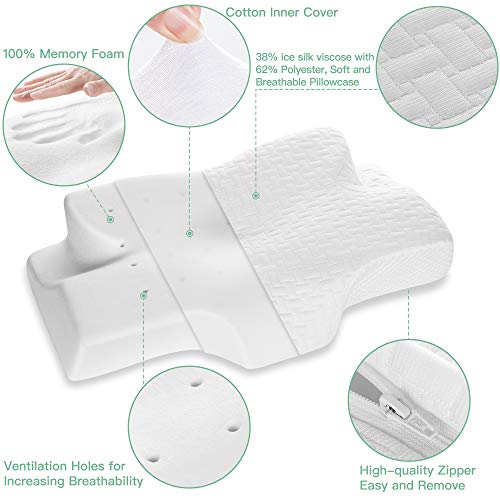 Nackenstützkissen Elviros Orthopädisches Kissen Memory Foam