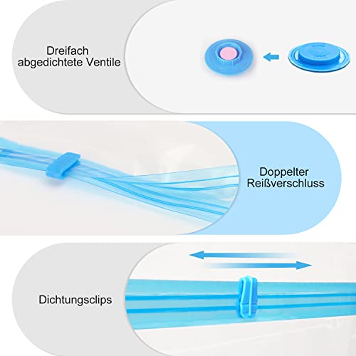 Vakuumbeutel dowowdo für Kleidung Bettdecken, 12 Stück