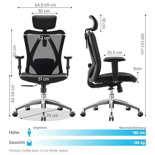 Ergonomischer Bürostuhl SIHOO Bürostuhl ergonomisch